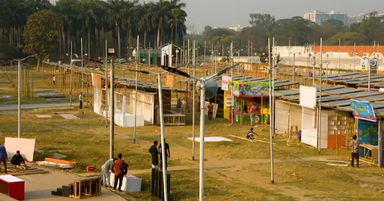 বই মেলার প্রস্তুতি চলছে